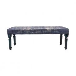 Antique Distress Blue Indoor Bench by LR Home -Cheap LR Home Store blue lr home bedroom benches bench99026blu3b14 76 1000