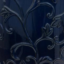 Dark Blue Porcelain Ottoman by Oriental Furniture -Cheap LR Home Store blue oriental furniture ottomans bw garden13 c3 1000