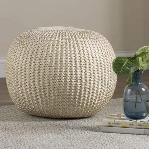 Bone and Gold Indoor Ottoman by LR Home 4 Bone and Gold Indoor Ottoman by LR Home -Cheap LR Home Store bone gold lr home ottomans poufs08125bng1814 64 1000
