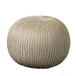 Bone and Gold Indoor Ottoman by LR Home -Cheap LR Home Store bone gold lr home ottomans poufs08125bng1814 c3 1000