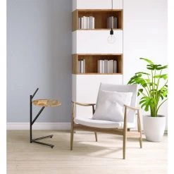 Modern 15 in. Dia x 29 in. H Brown/Black Handmade Iron and Solid Wood Round Side End Table by LR Home 13 Modern 15 in. Dia x 29 in. H Brown/Black Handmade Iron and Solid Wood Round Side End Table by LR Home -Cheap LR Home Store brown black lr home end side tables 4395a4184d9348 31 1000