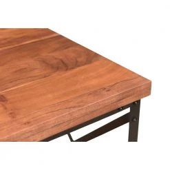 Modern Brown 20 in. L x 20 in. W x 24 in. H Iron and Solid Wood Handmade Square Side End Table by LR Home -Cheap LR Home Store brown lr home end side tables 7889a5184d9348 1f 1000