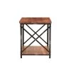 Modern Brown 20 in. L x 20 in. W x 24 in. H Iron and Solid Wood Handmade Square Side End Table by LR Home -Cheap LR Home Store brown lr home end side tables 7889a5184d9348 64 1000