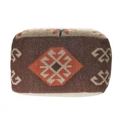 Southwest Brown Orange Western Pouf by LR Home 13 Southwest Brown Orange Western Pouf by LR Home -Cheap LR Home Store brown orange lr home ottomans poufs99768mlt1812 1f 1000