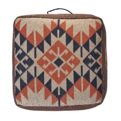 Southwest Brown Orange Western Pouf by LR Home 11 Southwest Brown Orange Western Pouf by LR Home -Cheap LR Home Store brown orange lr home ottomans poufs99768mlt1812 c3 1000