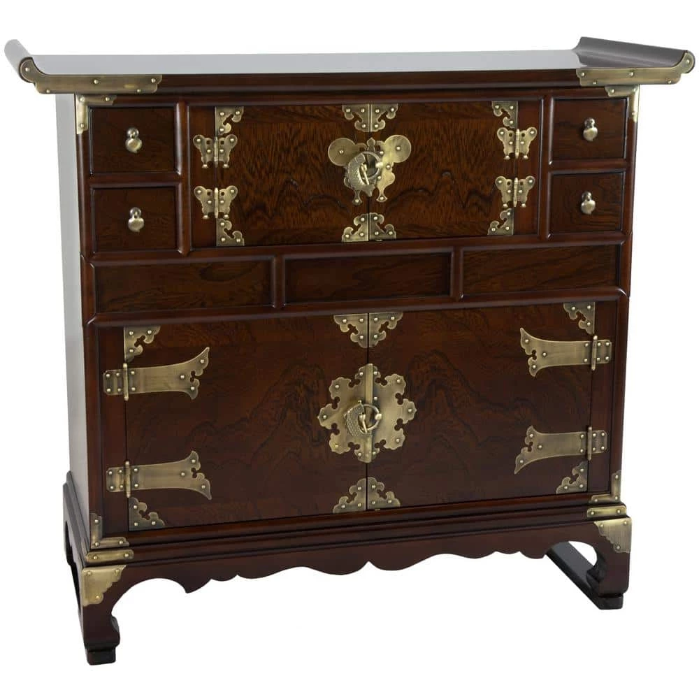 Brown Trunk by Oriental Furniture 3 Brown Trunk by Oriental Furniture