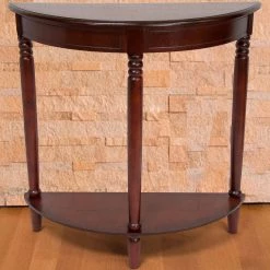 Half Round Brown End Table by Oriental Furniture 9 Half Round Brown End Table by Oriental Furniture -Cheap LR Home Store brown oriental furniture end side tables xa table2 cry 31 1000