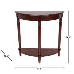 Half Round Brown End Table by Oriental Furniture 8 Half Round Brown End Table by Oriental Furniture -Cheap LR Home Store brown oriental furniture end side tables xa table2 cry 40 1000