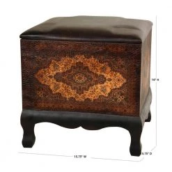 Brown Accent Ottoman by Oriental Furniture -Cheap LR Home Store brown oriental furniture ottomans lt stool2 40 1000