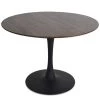 Brown Walnut Look Finish Round Pedestal Table by Elevens -Cheap LR Home Store brown walnut look finish elevens kitchen dining tables harold 64 1000