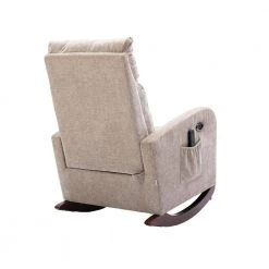 ModernCamel Fabric Seat High Back Electric Rocking Massage Chair with Heat Function and Footrest Remote Control by HOMEFUN -Cheap LR Home Store camel homefun massage chairs hfhdsn 901cm 4f 1000