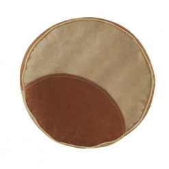 16 in. Clay Brown/Beige Rustic Industrial Block Pouf by LR Home -Cheap LR Home Store clay brown beige lr home ottomans poufs34004mlt1414 1f 1000