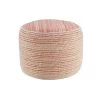 Coral/White Tropical Textured and Distressed Pouf by LR Home -Cheap LR Home Store coral white lr home ottomans poufs34025crl1612 64 1000