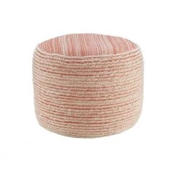 Cheap LR Home Store 48 Coral/White Tropical Textured and Distressed Pouf by LR Home