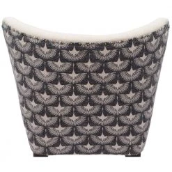 Handmade Cream/ Charcoal Animal Organic Cotton Chair by LR Home -Cheap LR Home Store cream charcoal lr home accent chairs 3662a8184d9348 66 1000