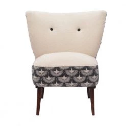 Handmade Cream/ Charcoal Animal Organic Cotton Chair by LR Home -Cheap LR Home Store cream charcoal lr home accent chairs 3662a8184d9348 c3 1000