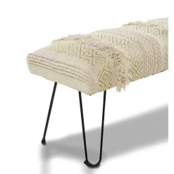 Glamorous Geometry Cream / Gold Tufted Bench by LR Home 8 Glamorous Geometry Cream / Gold Tufted Bench by LR Home -Cheap LR Home Store cream gold lr home bedroom benches bench99013ntg3b14 c3 1000