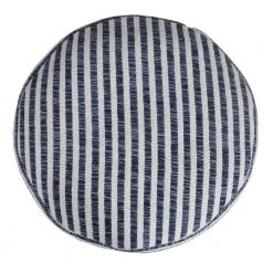 Woven Blue / White 18 in. x 18 in. x 14 in. Stripe Pouf Ottoman by LR Home 12 Woven Blue / White 18 in. x 18 in. x 14 in. Stripe Pouf Ottoman by LR Home -Cheap LR Home Store dark blue light blue white lr home ottomans poufs34064blu1612 c3 1000