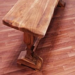 Live Edge Gloss Brown/Chestnut 72 in. x 16 in. x 18.5 in. Wooden Bench by LR Home -Cheap LR Home Store gloss brown lr home dining benches bench99082nat6016 1f 1000