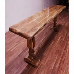 Live Edge Gloss Brown/Chestnut 72 in. x 16 in. x 18.5 in. Wooden Bench by LR Home -Cheap LR Home Store gloss brown lr home dining benches bench99082nat6016 44 1000