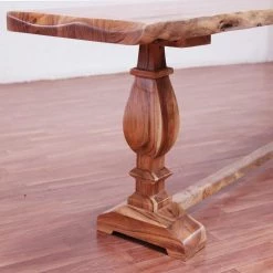 Live Edge Gloss Brown/Chestnut 72 in. x 16 in. x 18.5 in. Wooden Bench by LR Home -Cheap LR Home Store gloss brown lr home dining benches bench99082nat6016 4f 1000