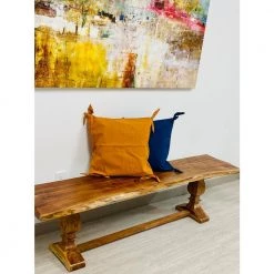 Live Edge Gloss Brown/Chestnut 72 in. x 16 in. x 18.5 in. Wooden Bench by LR Home -Cheap LR Home Store gloss brown lr home dining benches bench99082nat6016 d4 1000