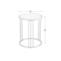 20 in. Sintered Stone Round End Table with Golden Stainless Steel Frame by HOMEFUN 17 20 in. Sintered Stone Round End Table with Golden Stainless Steel Frame by HOMEFUN -Cheap LR Home Store golden homefun end side tables hfhdsn 052gd fa 1000