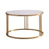 30 in. Sintered Stone Round End Table with Golden Stainless Steel Frame by HOMEFUN 2 30 in. Sintered Stone Round End Table with Golden Stainless Steel Frame by HOMEFUN -Cheap LR Home Store golden homefun end side tables hfhdsn 053dg 64 1000