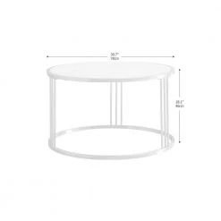 30 in. Sintered Stone Round End Table with Golden Stainless Steel Frame by HOMEFUN 16 30 in. Sintered Stone Round End Table with Golden Stainless Steel Frame by HOMEFUN -Cheap LR Home Store golden homefun end side tables hfhdsn 053dg fa 1000