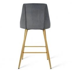 CHOLE Velvet Upholstered 26" Full Back Counter Stool (Set of 2) (19 in. W x 39 in. H) by Elevens 13 CHOLE Velvet Upholstered 26" Full Back Counter Stool (Set of 2) (19 in. W x 39 in. H) by Elevens -Cheap LR Home Store gray elevens bar stools chole midbar velgrey 66 1000