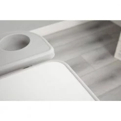 White Adjustable Kids Study Table and Chair Set with Tilt Desktop Reading Board and Pull-Out Drawer by HOMEFUN -Cheap LR Home Store gray homefun kids desks hfhdsn 040wh 76 1000