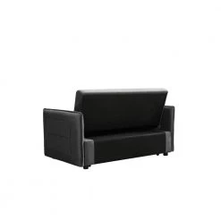 57 in. Gray Modern Velvet Adjustable Pull Out Sofa Bed with 2 Side Pockets and Pillows by HOMEFUN -Cheap LR Home Store gray homefun sofa beds hfhdsn 975 2gy 44 1000