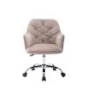 Gray Velvet Modern Desk Chair Upholstered Adjustable Swivel Task Chair by HOMEFUN -Cheap LR Home Store gray homefun task chairs hfhdsn 190gy 64 1000
