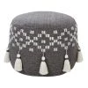 Scandinavian Gray / Ivory Woven Geometric Pouf Ottoman by LR Home 2 Scandinavian Gray / Ivory Woven Geometric Pouf Ottoman by LR Home -Cheap LR Home Store gray ivory lr home ottomans poufs34041gry1612 64 1000