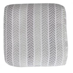Everyday Gray / White 18 in. x 18 in. x 14 in. Chevron Stripe Pouf Ottoman by LR Home -Cheap LR Home Store gray white lr home ottomans poufs34045gry1612 c3 1000