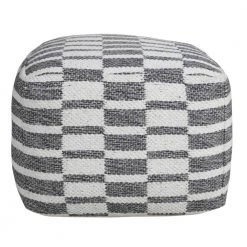 Modern Gray / White 18 in. x 18 in. x 14 in. Checkered Dimensional Pouf Ottoman by LR Home 17 Modern Gray / White 18 in. x 18 in. x 14 in. Checkered Dimensional Pouf Ottoman by LR Home -Cheap LR Home Store gray white lr home ottomans poufs34065gry1612 44 1000