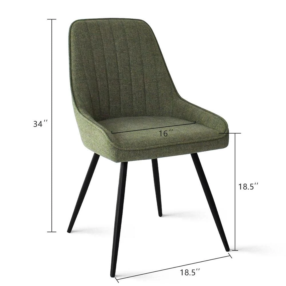 Boston Green Upholstered Side Chair(Set of 2) by Elevens 8 Boston Green Upholstered Side Chair(Set of 2) by Elevens - Image 6