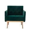 Green Morden Leisure Single Accent Chair with Rose Golden Metal Legs by HOMEFUN -Cheap LR Home Store green homefun accent chairs hfhdsn 838gn 64 1000