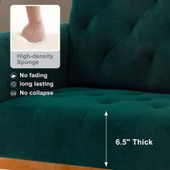 Green Morden Leisure Single Accent Chair with Rose Golden Metal Legs by HOMEFUN -Cheap LR Home Store green homefun accent chairs hfhdsn 838gn 76 1000