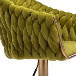 44 in. Green Velvet Seat High Back Metal Frame Hight Adjustable Cushioned Bar Stool (Set of 2) by HOMEFUN -Cheap LR Home Store green homefun bar stools hfhdsn 907gn fa 1000