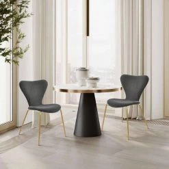 Flavia Grey Velvet Dinning Chair (Set of 4) by Elevens -Cheap LR Home Store grey elevens dining chairs flavia grey 4 c3 1000