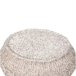 Cable Melange Grey / Natural Round 20 in. x 12 in. Knit Indoor Pouf by LR Home 10 Cable Melange Grey / Natural Round 20 in. x 12 in. Knit Indoor Pouf by LR Home -Cheap LR Home Store grey natural lr home ottomans poufs99710gyn2012 c3 1000