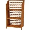 3-Shelf Honey Natural Fiber Shelving Trunk by Oriental Furniture -Cheap LR Home Store honey oriental furniture accent cabinets jh09 018 3 hon 64 1000