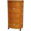 5-Drawer Honey Natural Fiber Trunk by Oriental Furniture -Cheap LR Home Store honey oriental furniture accent cabinets jh09 051 5 hon 64 1000