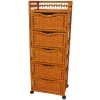 5-Drawer Honey Wheeled Natural Fiber Storage Chest by Oriental Furniture -Cheap LR Home Store honey oriental furniture accent cabinets jh09 069 5 hon 64 1000