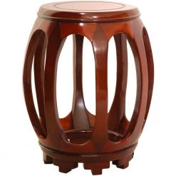 11 in. Rosewood Circular Stand in Honey by Oriental Furniture
