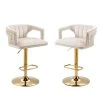 33 in. Ivory Velvet Golden Metal Frame Adjustable Hight Cushioned Bar Stool with Foot-Rest (Set of 2) by HOMEFUN 1 33 in. Ivory Velvet Golden Metal Frame Adjustable Hight Cushioned Bar Stool with Foot-Rest (Set of 2) by HOMEFUN -Cheap LR Home Store ivory homefun bar stools hfhdsn 905iy 2 64 1000