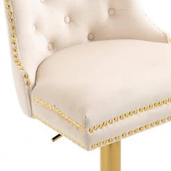 46 in. Modern Ivory Velvet Tufted Upholstered Swivel Adjustable Hight Bar Stools by HOMEFUN 14 46 in. Modern Ivory Velvet Tufted Upholstered Swivel Adjustable Hight Bar Stools by HOMEFUN -Cheap LR Home Store ivory homefun bar stools hfhdsn 910iy 1f 1000