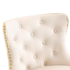 46 in. Modern Ivory Velvet Tufted Upholstered Swivel Adjustable Hight Bar Stools by HOMEFUN 15 46 in. Modern Ivory Velvet Tufted Upholstered Swivel Adjustable Hight Bar Stools by HOMEFUN -Cheap LR Home Store ivory homefun bar stools hfhdsn 910iy 44 1000