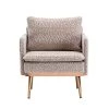 Leopard Grey Modern Plush Upholstered Accent Chair with Golden Metal Legs by HOMEFUN -Cheap LR Home Store leopard grey homefun accent chairs hfhdsn 964lgy 64 1000